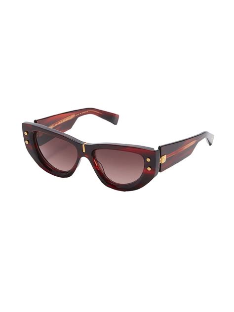 balmain red cat eye sunglasses.